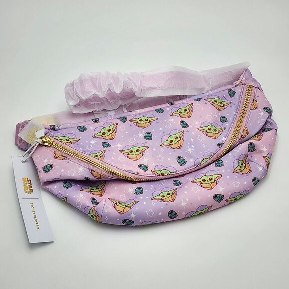 Stoney Clover Lane Star Wars Grogu Hearts Jumbo Fanny Pack Waist Bag NWT - Picture 1 of 6